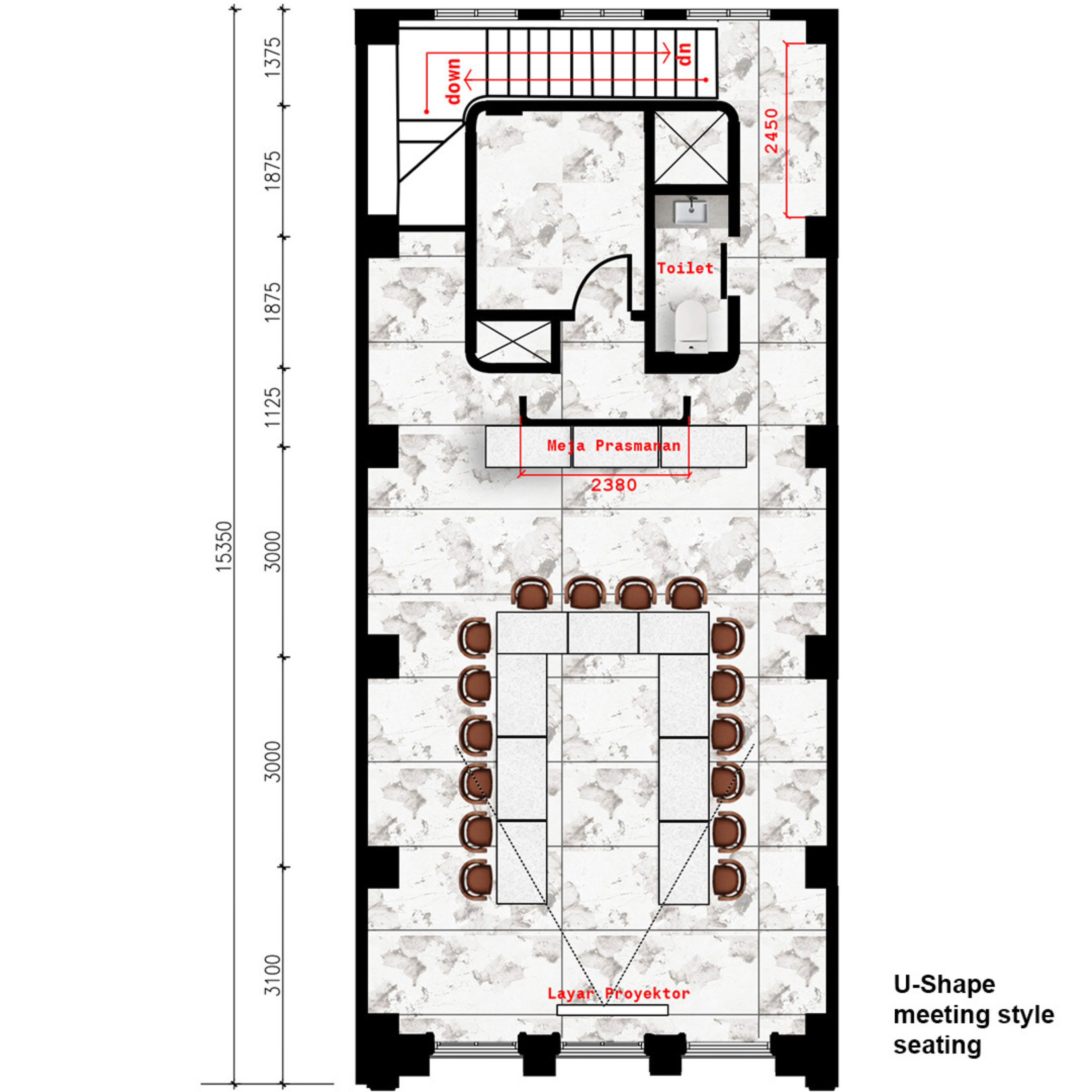 Layout pilihan sewa ruang Jakarta untuk acara, pertemuan, workshop, hingga kegiatan komunitas di pondok indah