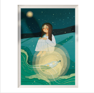 He On The Sea Art Print