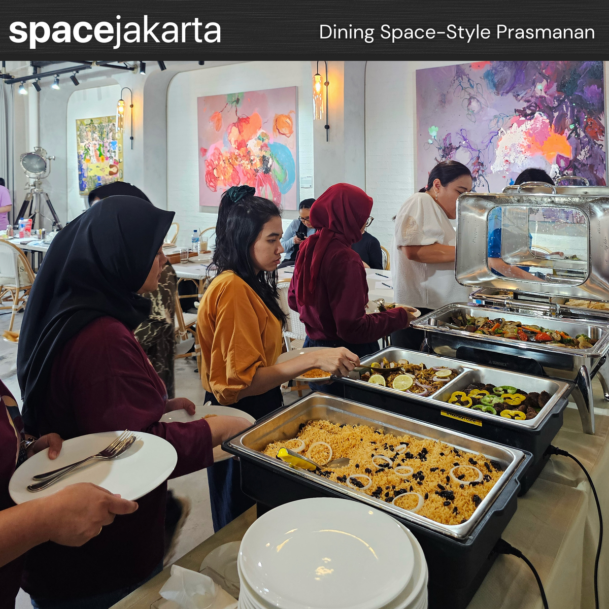 Ruang fleksibel untuk sewa space Jaksel yang dapat digunakan untuk berbagai acara.